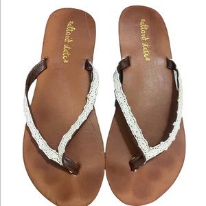 Altard State white tan leather Sandal’s size 9